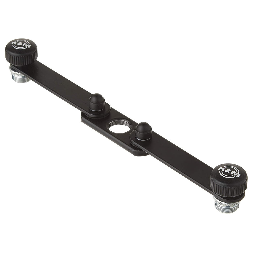 K&M 23510 Adjustable Stereo Microphone Bar - Black
