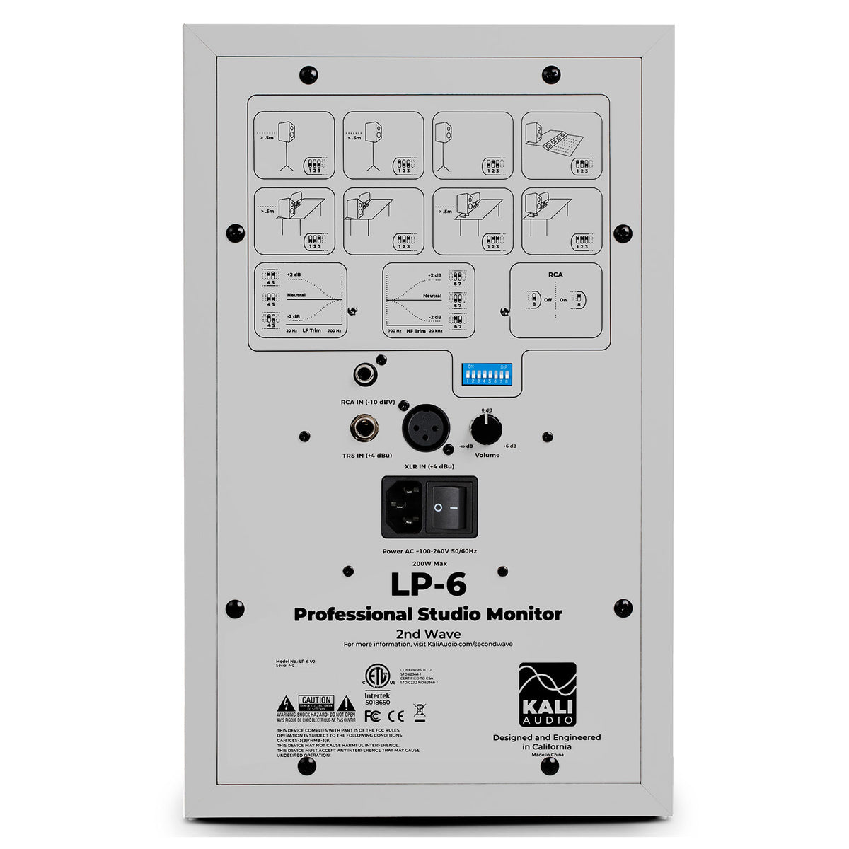 Kali Audio Lone Pine LP-6 V2 6.5" Powered Studio Monitor - White, Single