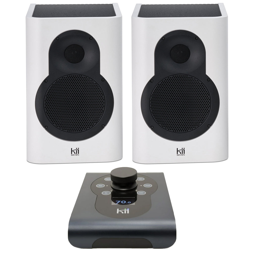 Kii SEVEN Compact DSP-Controlled Monitor - Fine Touch White, Stereo Pair with Kii Control (Demo Deal)
