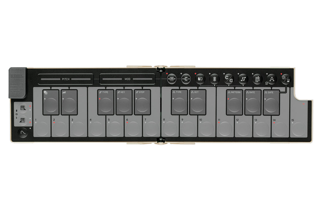 Korg nanoKEY Fold Foldable MIDI Keyboard - Sand Beige