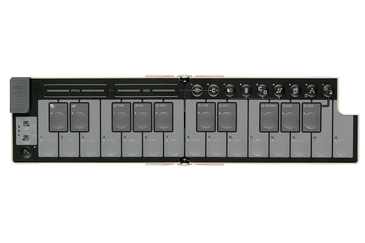 Korg nanoKEY Fold Foldable MIDI Keyboard - Sand Beige