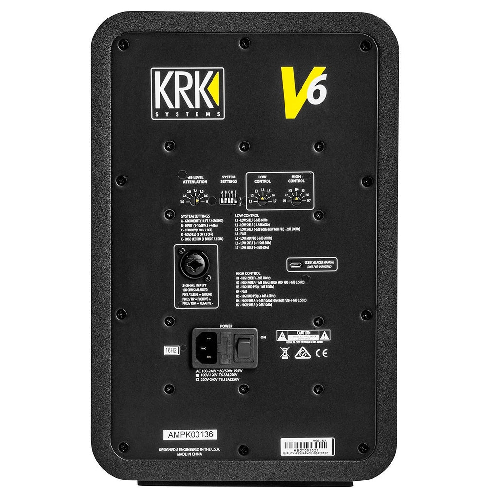 KRK V6-S4 6.5" 2-Way Powered Studio Monitor - Single (Demo Deal)