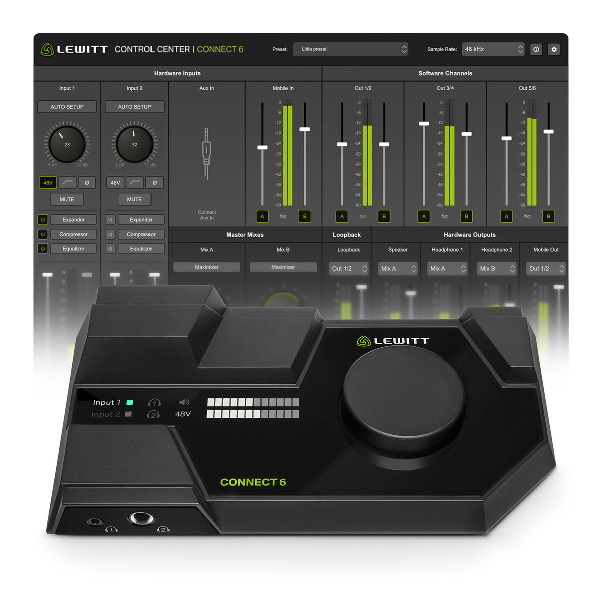 Lewitt CONNECT 6 DSP-Powered Dual USB-C Audio Interface