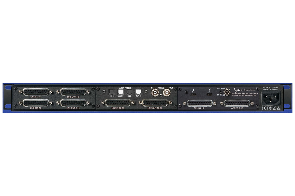 Lynx Aurora (n) 24-Channel AD/DA Converter with Line I/O, AES & ADAT I/O, and Thunderbolt 3 Interface (Demo Deal)