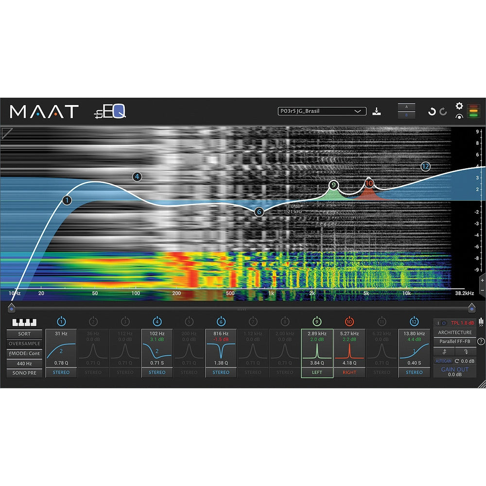 MAAT thEQblue12 Graphic Equalizer Plug-In with 12 Analog Modes - Electronic Delivery
