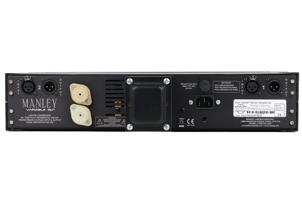Manley Stereo Variable Mu Limiter/Compressor with T-Bar Upgrade Option #MSLC94626HPTBAR (Used)