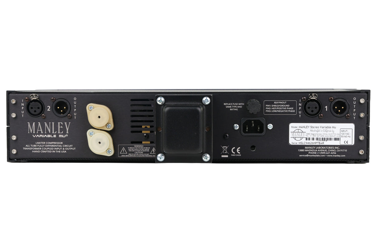 Manley Stereo Variable Mu Limiter/Compressor with T-Bar Upgrade Option #MSLC94626HPTBAR (Used)
