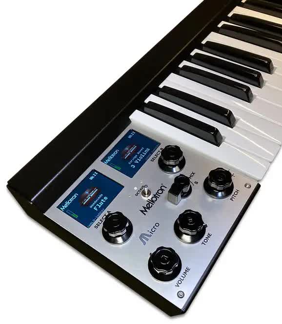 Mellotron Micro Ultra-Compact Digital Mellotron-Style Keyboard - Black