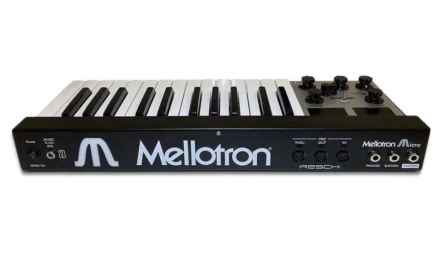 Mellotron Micro Ultra-Compact Digital Mellotron-Style Keyboard - Black
