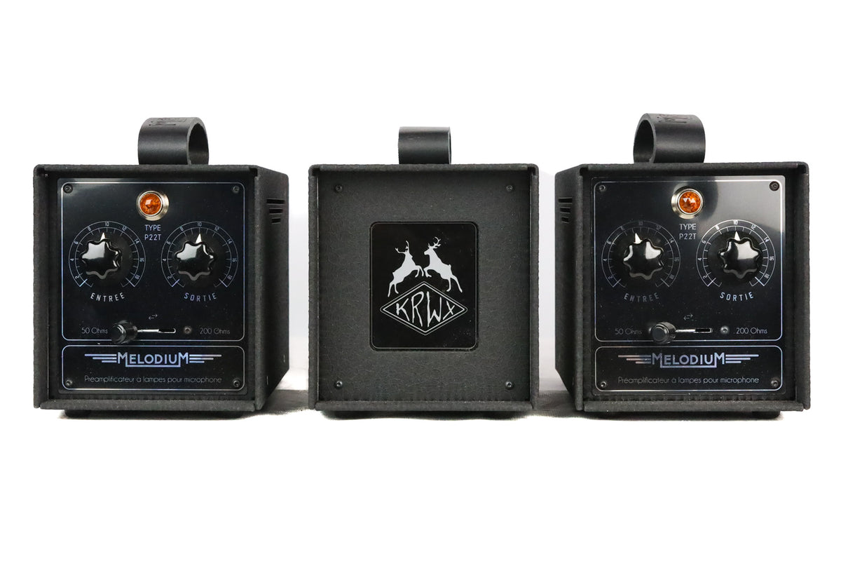 Melodium P22T Portable Tube Microphone Preamp - Stereo Set