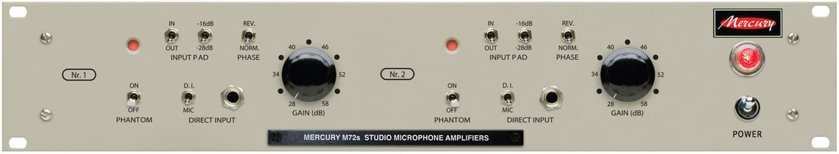 Mercury M72s Dual-Channel Tube Microphone Preamp