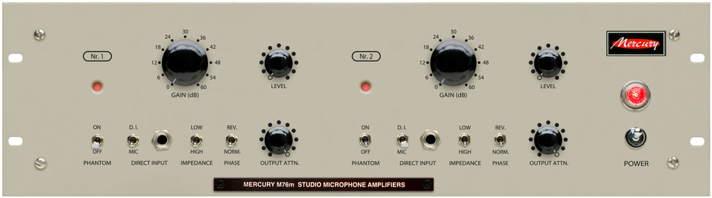 Mercury M76m Dual-Channel Tube Microphone Preamp