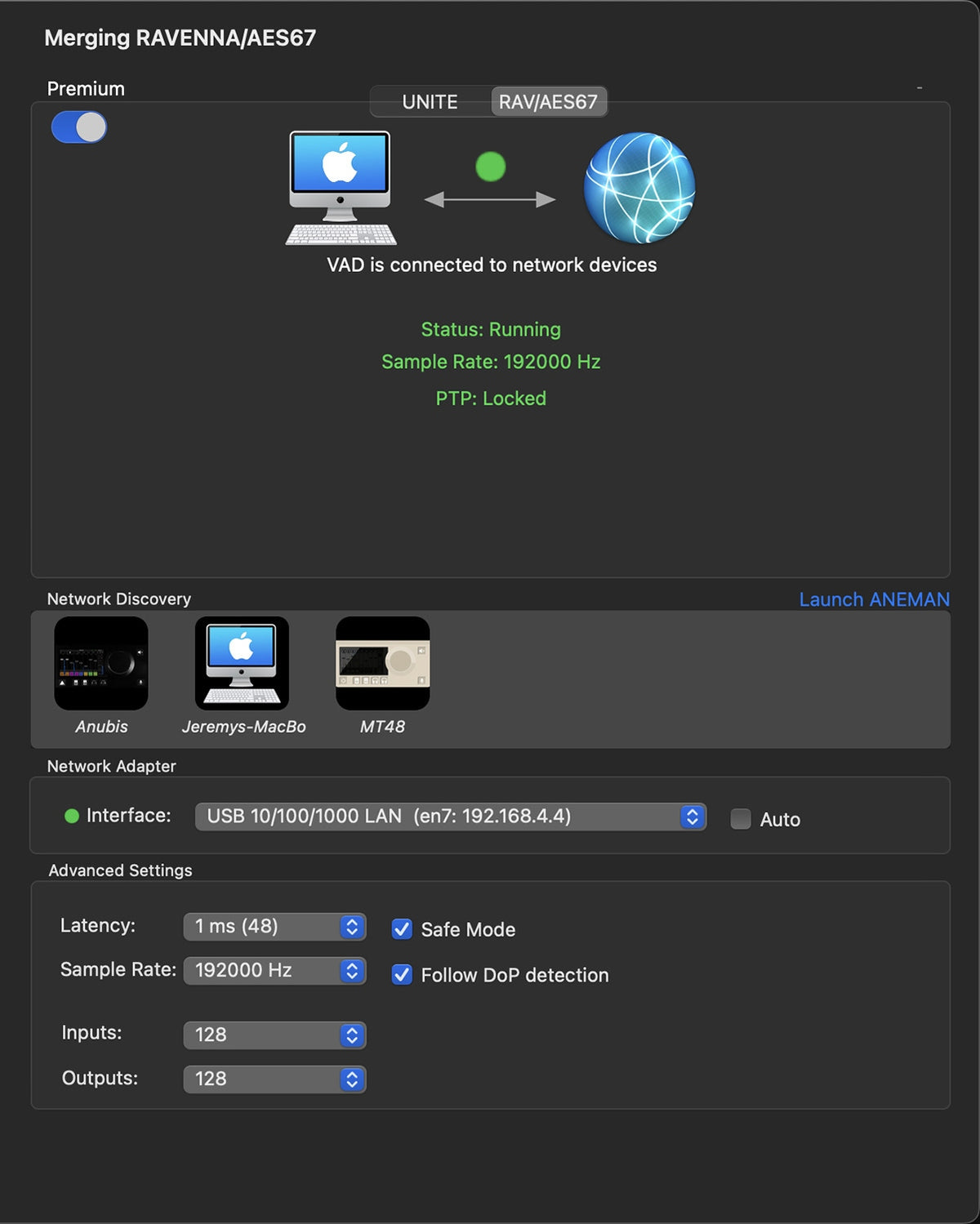 Merging Technologies VAD Preminum Ravenna/AES67 Driver for macOS - Electronic Delivery
