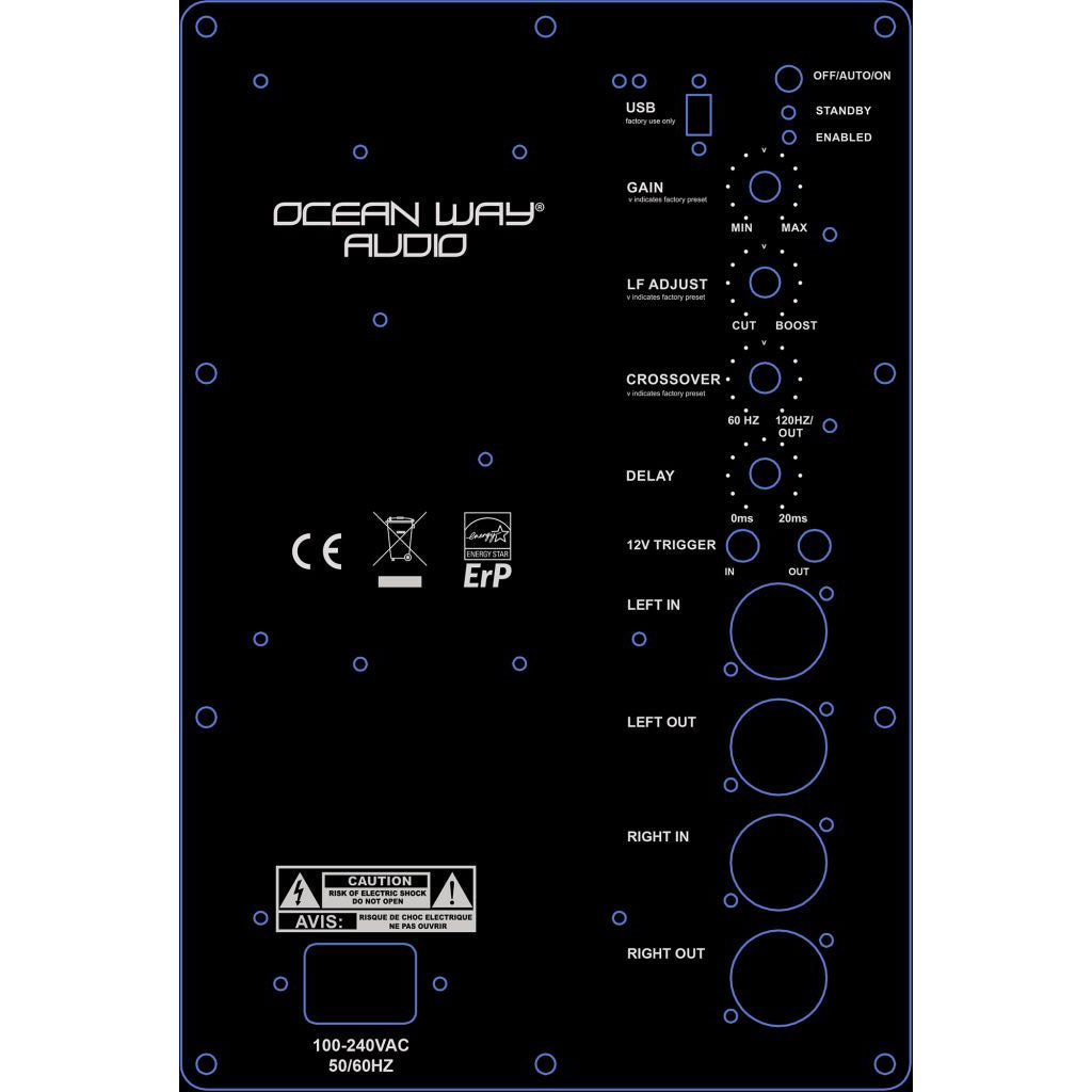 Ocean Way Audio S12A MKIII 12" Active Studio Subwoofer - Single