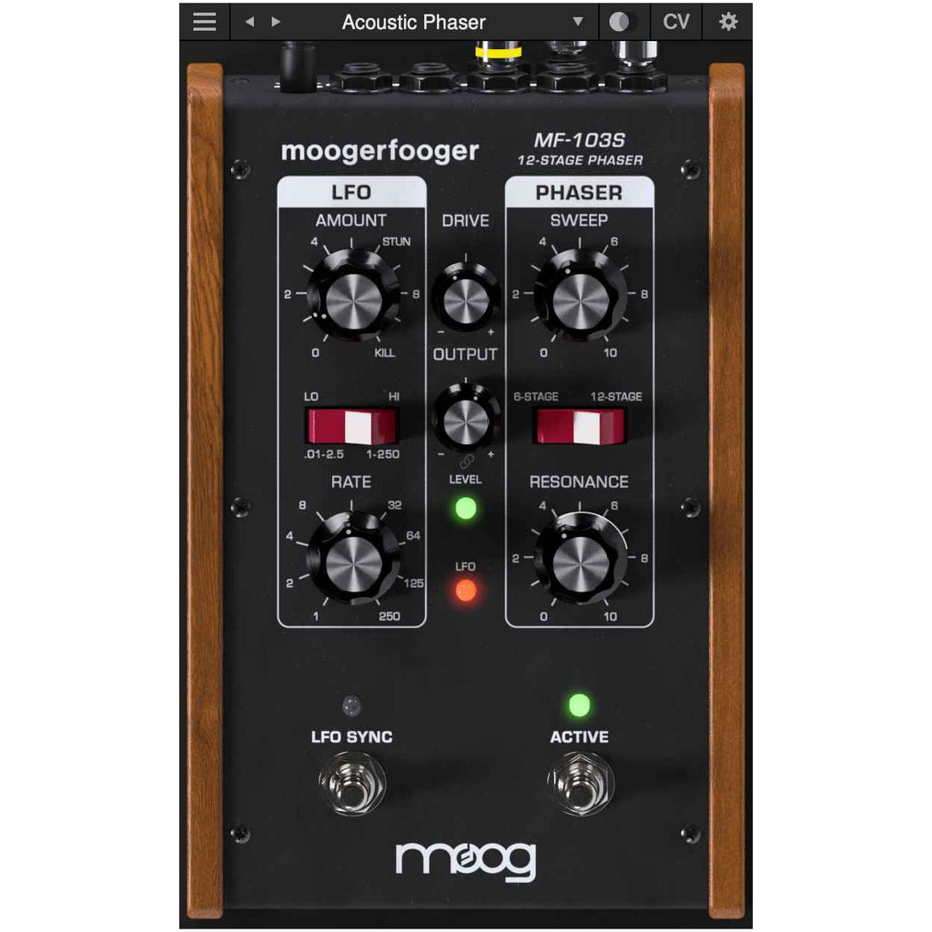 Moog MoogerFooger Effects MF-103s 12-Stage Phaser Plug-In - Electronic Delivery