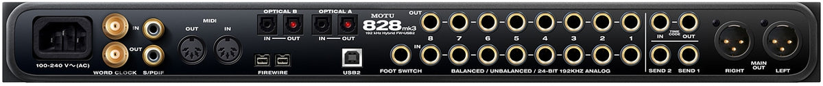 MOTU 828 MK3 Hybrid FireWire / USB 2.0 Audio Interface