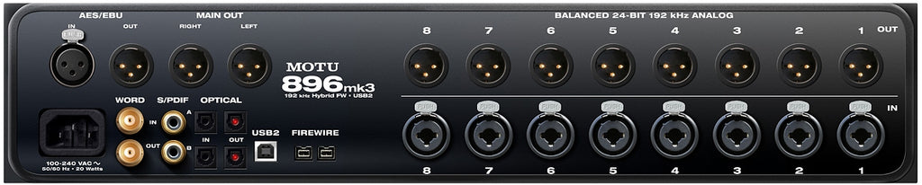 MOTU 896mk3 Hybrid FireWire / USB 2.0 Audio Interface