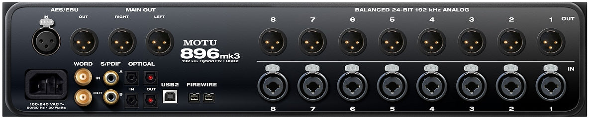 MOTU 896mk3 Hybrid FireWire / USB 2.0 Audio Interface