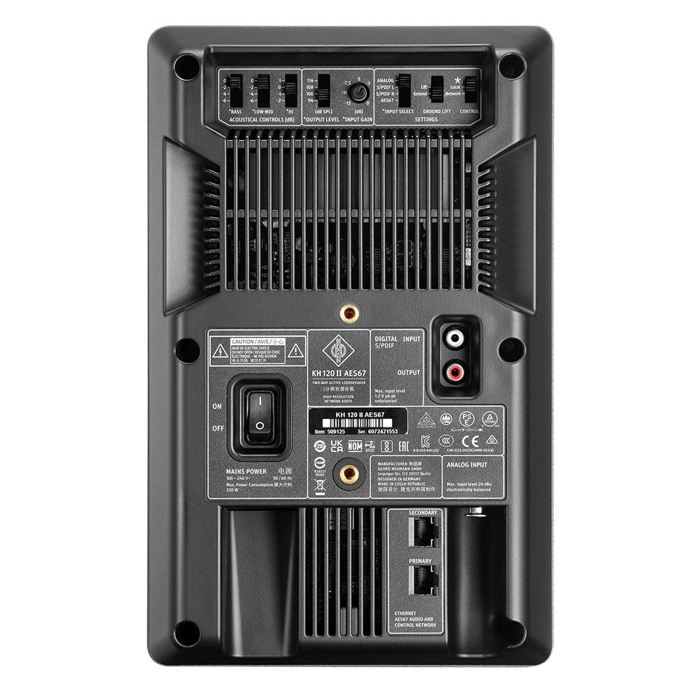 Neumann KH 120 II Two-Way Active Studio Monitor with AES67 - Single