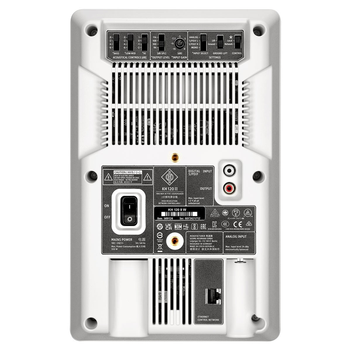 Neumann KH 120 II Two-Way Active Studio Monitor - White, Single