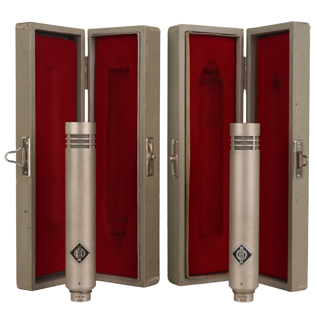 Neumann KM64 Cardioid SDC Tube Mic Pair #050/204 (Vintage) – Vintage King