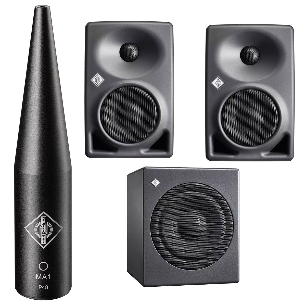 Neumann Monitor Alignment Kit 3 with KH 80 DSP Pair, KH 750 DSP, and MA 1 Mic