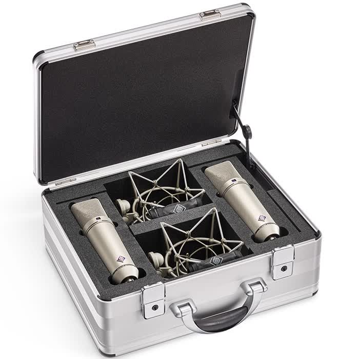 Neumann U 87 Ai Large Diaphragm Condenser Stereo Set - Nickel