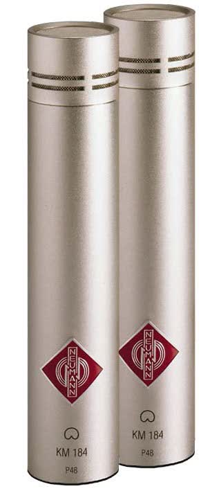 Neumann KM 184 Small Diaphragm Cardioid Condenser Mic Stereo Pair - Nickel