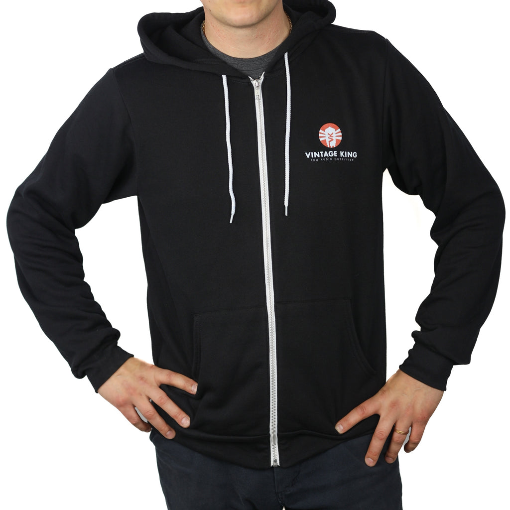 Vintage King Black Zip-Up Logo Hoodie - XXL (Demo Deal)