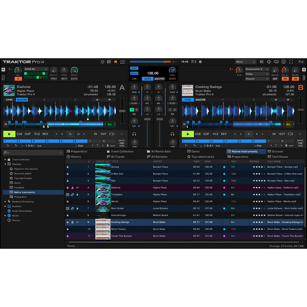 Native Instruments Traktor Pro 4 DJ Software - Electronic Delivery