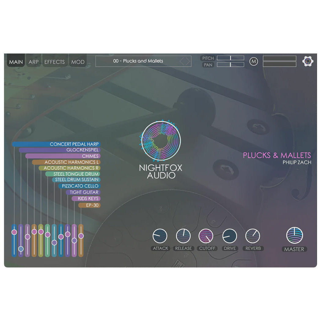 Nightfox Audio Plucks and Mallets Virtual Instrument - Electronic Delivery
