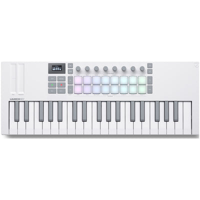 Novation Launchkey Mini 37 MK4 MIDI Keyboard Controller - White