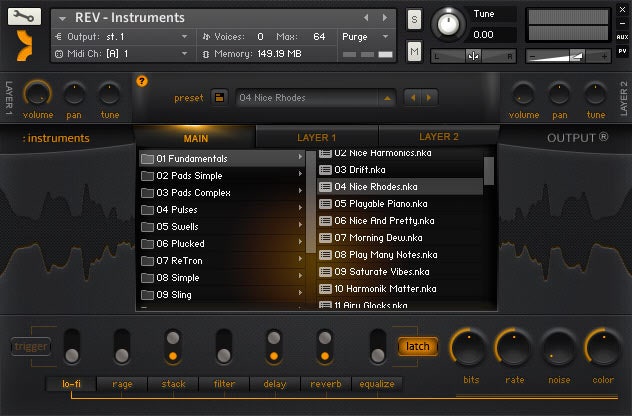 Output REV Kontakt Virtual Software Instrument - Electronic Delivery