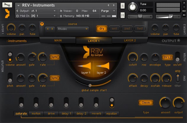 Output REV Kontakt Virtual Software Instrument - Electronic Delivery