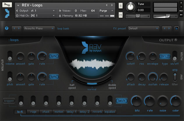 Output REV Kontakt Virtual Software Instrument - Electronic Delivery