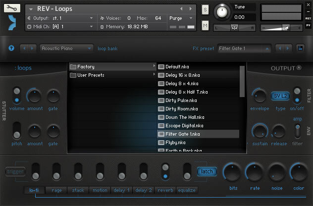 Output REV Kontakt Virtual Software Instrument - Electronic Delivery