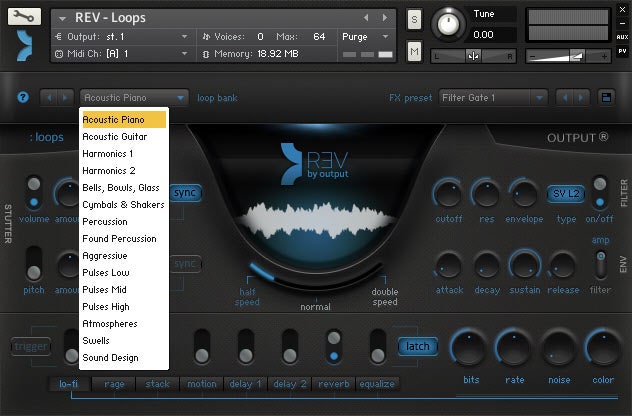 Output REV Kontakt Virtual Software Instrument - Electronic Delivery