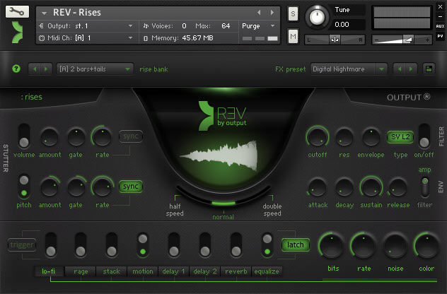 Output REV Kontakt Virtual Software Instrument - Electronic Delivery