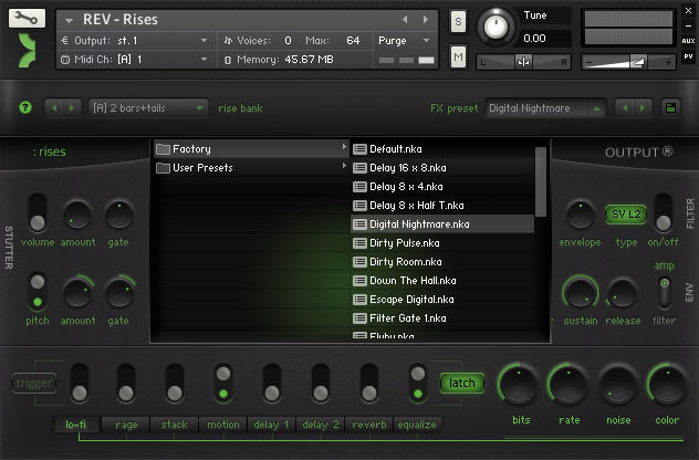 Output REV Kontakt Virtual Software Instrument - Electronic Delivery