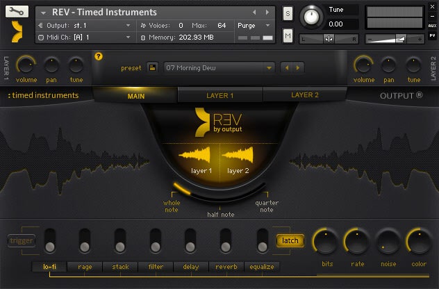 Output REV Kontakt Virtual Software Instrument - Electronic Delivery