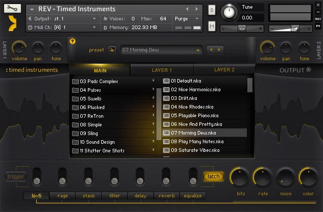 Output REV Kontakt Virtual Software Instrument - Electronic Delivery