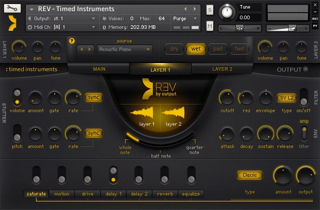 Output REV Kontakt Virtual Software Instrument - Electronic Delivery