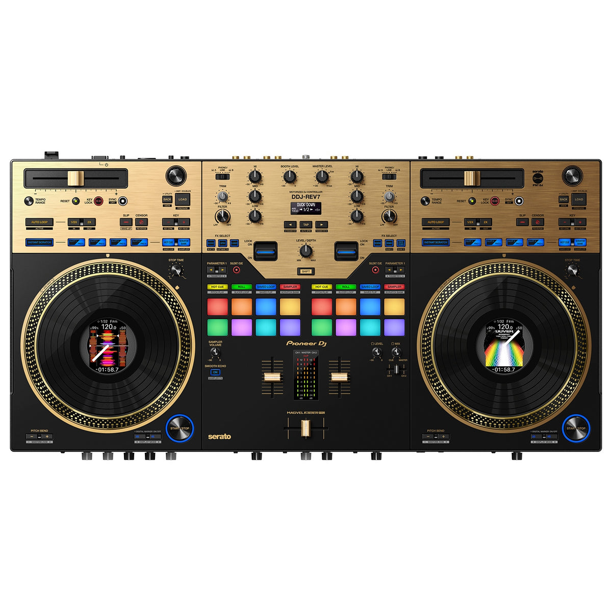 Pioneer DJ DDJ-REV7-N 2-Deck Serato DJ Controller - Limited Edition Gold