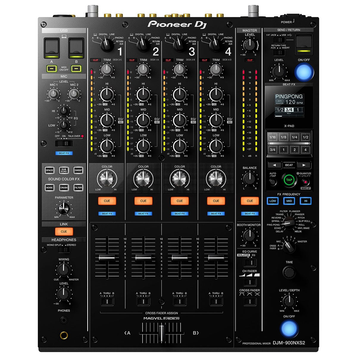 Pioneer DJ DJM-900NXS2 4チャンネルミキサー Pioneer DJM-900NXS2 4-Channel Professional DJ Mixer – Vintage King