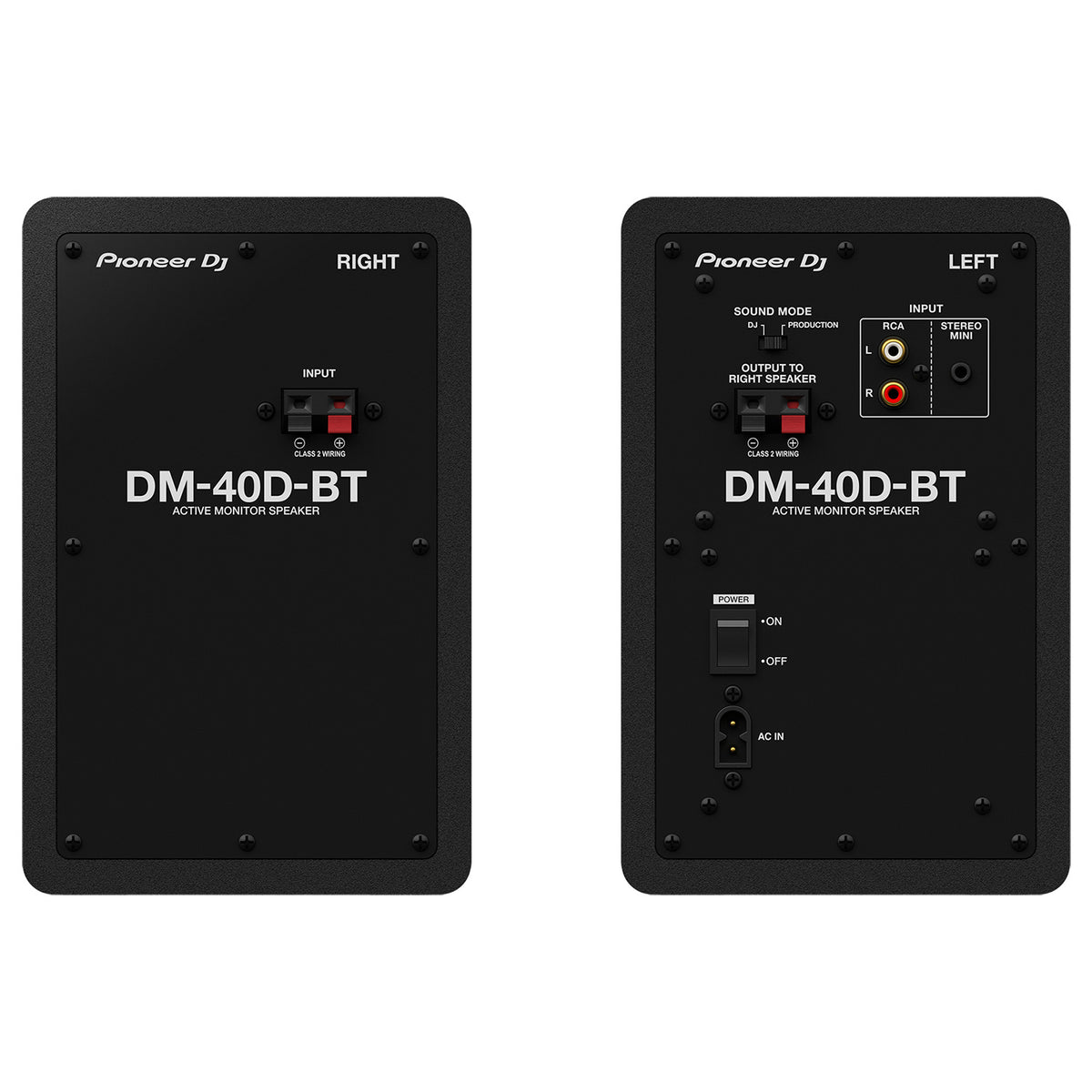 Pioneer DM-40D-BT 4" Desktop Monitor System with Bluetooth - Pair