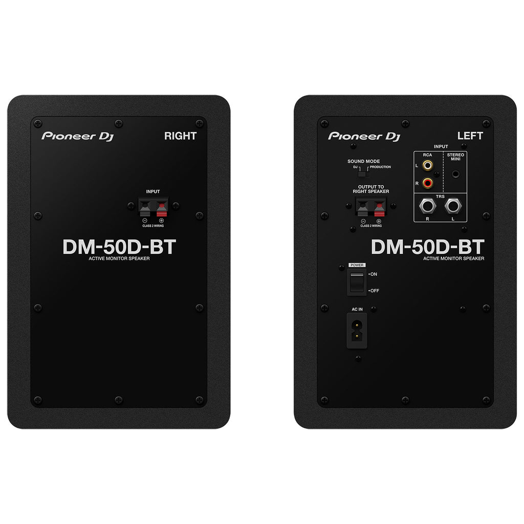 Pioneer DM-50D-BT 5" 2-Way Active Monitor with Bluetooth - Black, Pair