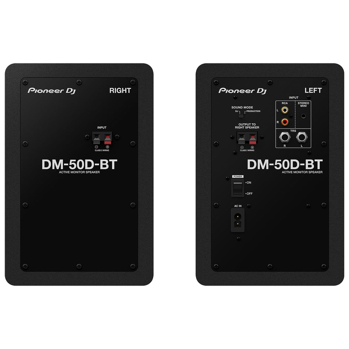 Pioneer DM-50D-BT 5" 2-Way Active Monitor with Bluetooth - Black, Pair