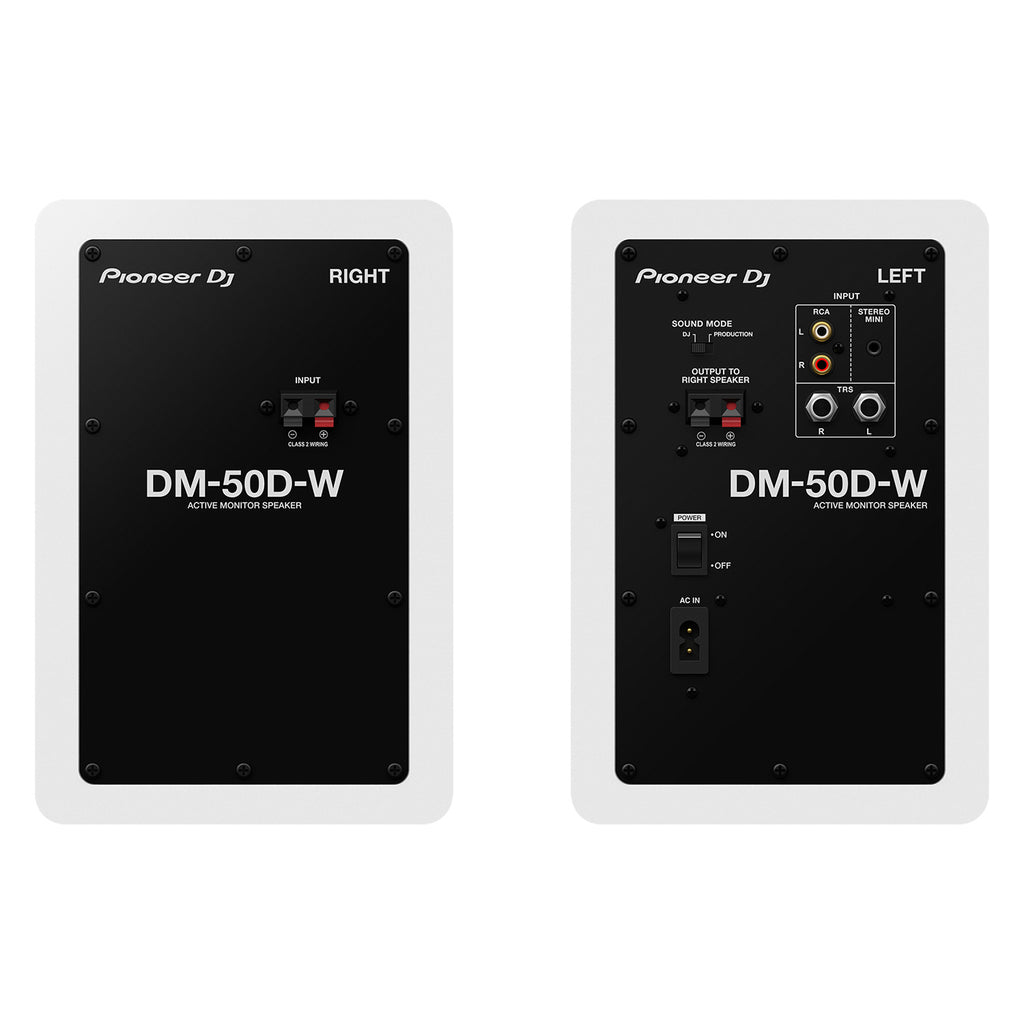 Pioneer DM-50D-W 5" 2-Way Active Monitor - White, Pair