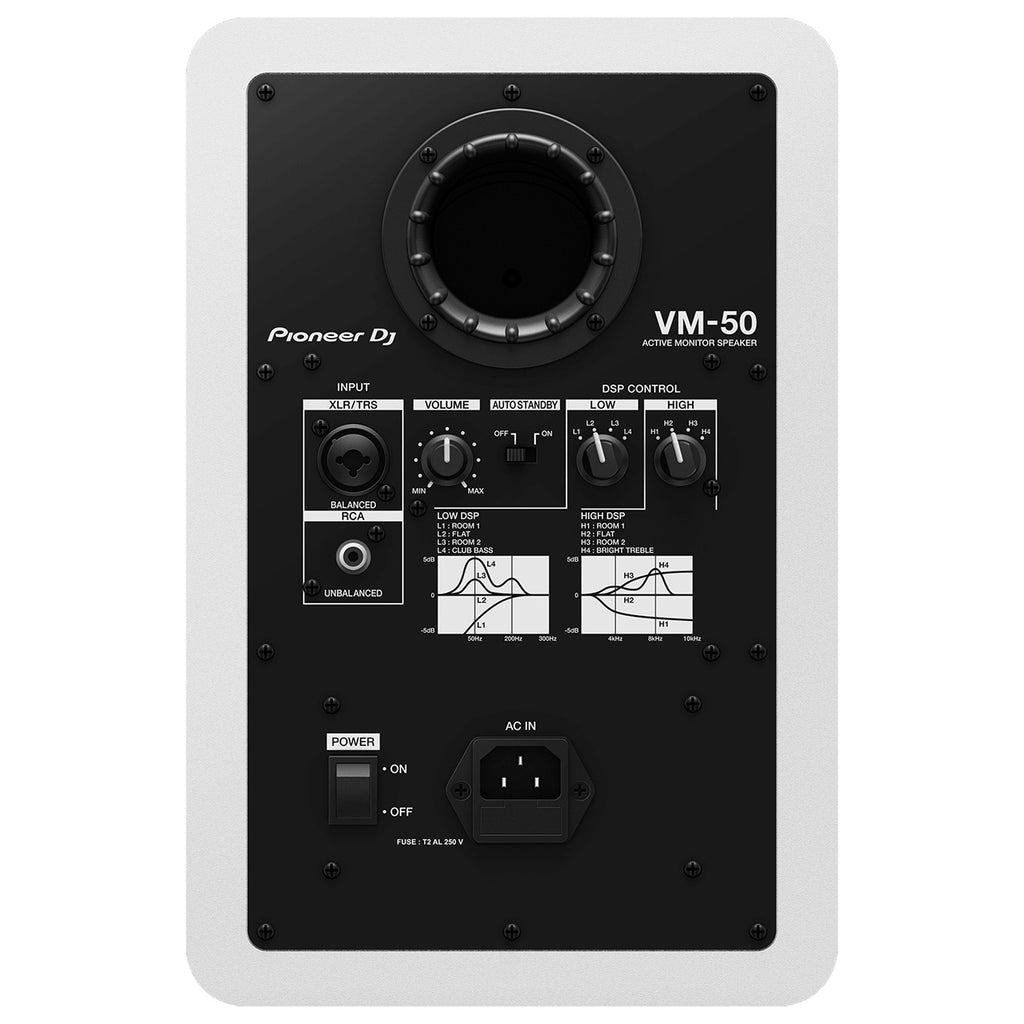 Pioneer VM-50-W 5.25" Active Studio Monitor - White, Single