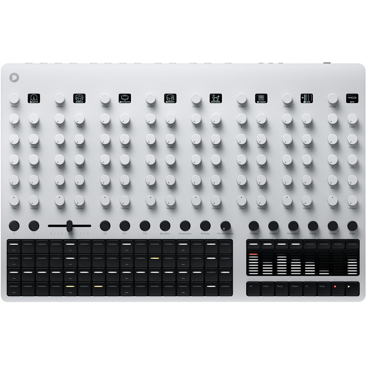 Polyend Drums Analog/Digital Drum Machine - Silver